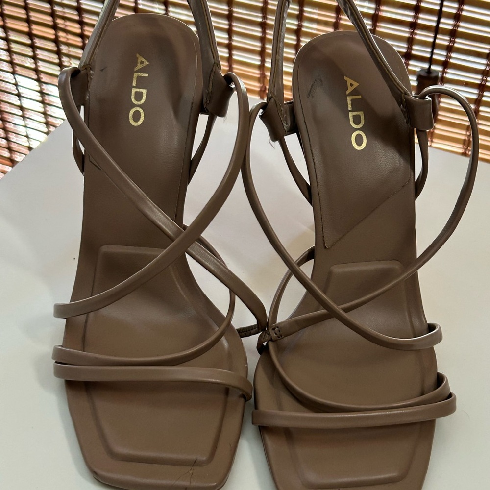 Aldo Brown Strappy Heels